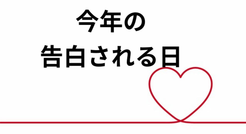 今年の告白される日