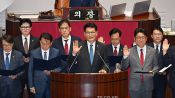 <b>한동훈·김남준·이진숙 등 첫 등원…계엄·면직 언급에 '술렁'</b>
