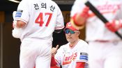 <b>1할대를 벗어나지 못하는 김재환...이숭용 감독 결단 "전의산이 4번이다"</b>