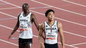 <b>조엘진 4위·비웨사 5위…한국 男 100m, 아시아 정상권에 성큼</b>