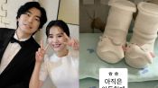 <b>'서지승♥' 이시언, 출산도 전에 '아들 천재' 선언..아기 양말까지 벌써</b>