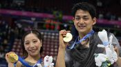 <b>日, 사상 첫 피겨 페어 금메달...미우리-기하라, 대역전드라마</b>