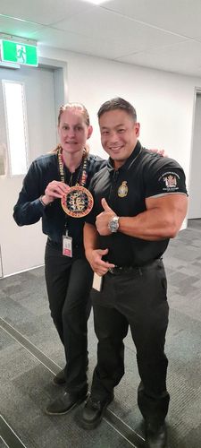 공항 검색 요원으로 일하는 석진호 씨.[본인 제공]