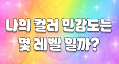나의 컬러 민감도는?