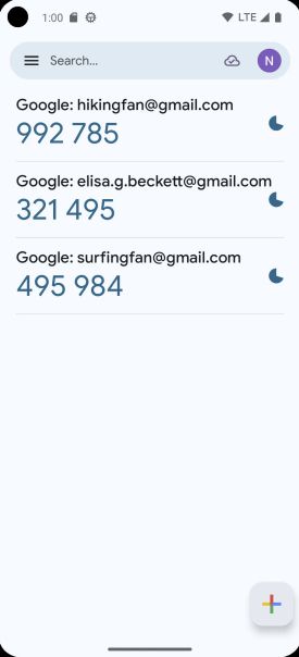 구글 OTP에서 인증코드를 발급한 예시. /사진=구글