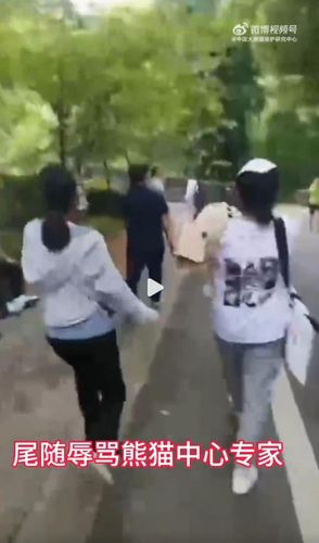 전문가 쫓아가 모욕주는 중국 여성들[중국판다보호연구센터 웨이보 캡처. 재판매 및 DB금지]