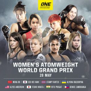 세계 정상급 여자 격투기 선수 함서희(34·사진 윗줄 왼쪽에서 두번째)가 메이저대회인 원챔피언십(ONE Championship) 아톰급 월드그랑프리 토너먼트 우승에 도전한다.