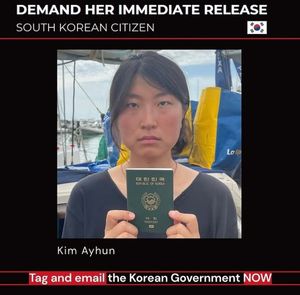 이스라엘 케치오트교도소에 수감된 한국 국적 활동가 김아현씨(활동명 해초). 2025.10.09 인스타그램 캡쳐