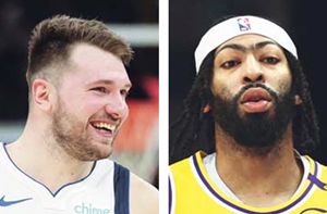 루카 돈치치(왼쪽부터), 앤서니 데이비스