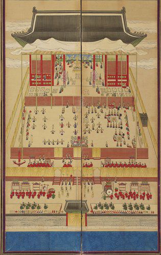 임인진도병 중 '내진연' 사진[아모레퍼시픽미술관·국립국악원 제공. 재판매 및 DB 금지] photo@yna.co.kr