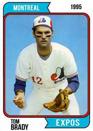 야구 카드 속 '포수' 톰 브래디[톰 브래디 트위터 캡처. 재판매 및 DB 금지]