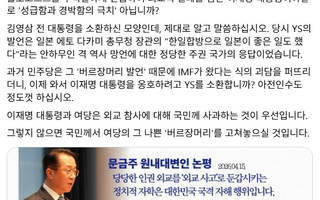 YS 손자 김인규 "민주당 역사 왜곡...YS 소환 아전인수"