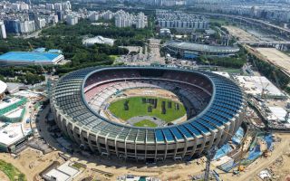 경기 취소-연기 부산 사직구장…관중석 온도 재보니 64.5도