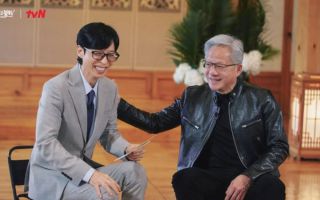 유재석 만난 젠슨 황, 춤까지 췄다..."어제 못 간 노래방, 유퀴즈로"