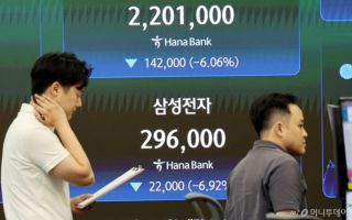 삼전닉스 7% 하락 불똥…美반도체주도 파란불