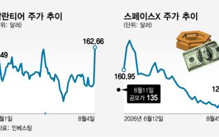 팔란티어·스페이스X '깜짝실적'… 투자우려 잠재워도 주가는 희비
