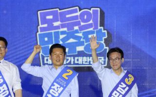 ‘더 세진’ 與 순회경선…鄭 “한 번 배신하면 또 배신”, 金 “당심이 조직을 이겼다”