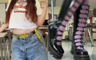 女교사가 보라색 레깅스에 배꼽티까지…“노출 과해” vs “개성 표현”