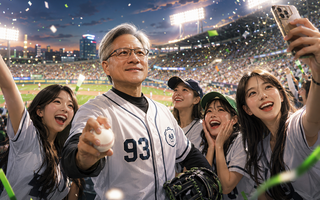 형이 왜 거기서 나와?…‘AI 대부’ 젠슨 황의 잠실 시구가 남긴 것