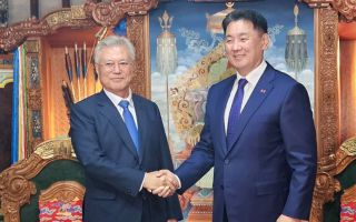 文 “남북대화 재개에 몽골 역할을”…후렐수흐 대통령 예방