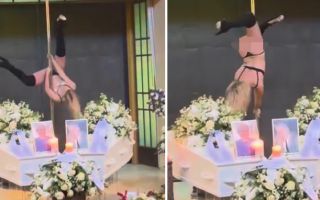 "쇼는 계속돼야 한다"…장례식장 섹시 폴댄스에 조문객 '깜짝'