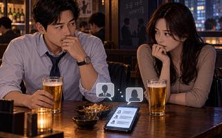 한 번 봐줬더니 또...블라인드서 만난 딴 여자와 몰래 술 마시는 남편