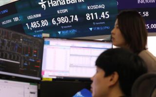 코스피, 외인·기관 '팔자'에 6% 가까이 하락…6850선 등락