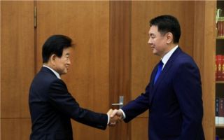 정동영, 몽골 대통령 예방…"남·북·몽골 협력방안 모색하자"