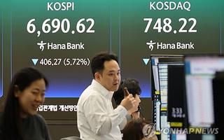 또 '블랙데이'…유가급등에 코스피 5.7%·코스닥 5.3% 급락