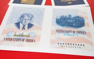 미 국무부, '트럼프 얼굴' 새긴 한정판 여권 발급