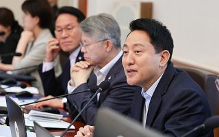 '불편한 내용' 오세훈 부동산 언급에…이 대통령 "나중에"