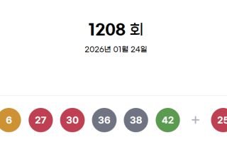 1208회 로또 1등 ‘6, 27, 30, 36, 38, 42’…당첨금 50억171만원