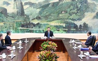 상석 앉은 시진핑, 블링컨에 "美中, 적 아닌 파트너"