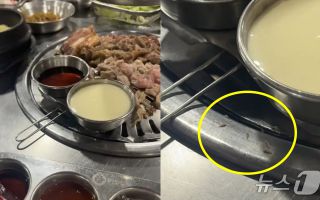 불판 옆 구더기 '바글'…2600만 조회수 올린 삼겹살 가게, 한국 아니지?