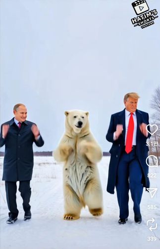 미-러 정상이 등장하는 AI 가짜 영상 [인스타그램 hatimsshots 캡처. 재판매 및 DB금지]