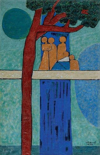 김환기 작 '답교'[케이옥션 제공. 재판매 및 DB 금지]