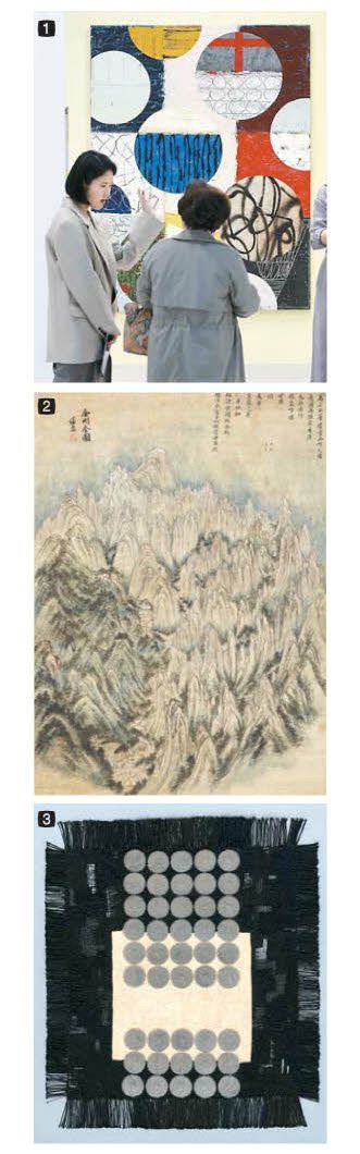 1 2024년에 열린 '아트오앤오' 국제 아트페어. 김호영 기자
2 정선 '금강전도'. 호암미술관
3 박래현 '작품'(위부터). 국립현대미술관