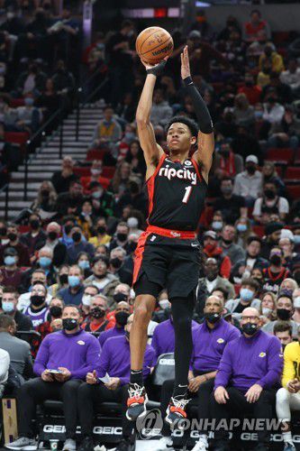 포틀랜드의 앤퍼니 사이먼스[Jaime Valdez-USA TODAY Sports/로이터=연합뉴스]