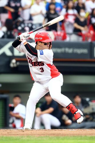 동점타를 터뜨린 김선빈[KIA 타이거즈 제공. 재판매 및 DB 금지]