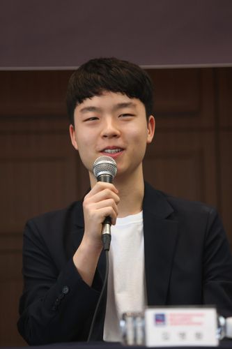 프로당구 드래프트 기자회견에서 말하는 김영원[PBA 제공. 재판매 및 DB 금지]