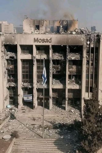 모사드 건물 폭격 피해?…'가짜 사진' 의혹[엑스 @Esmail_Qaani_ir 캡처. 재판매 및 DB 금지