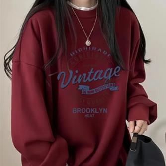 여성용 빈티지\n캐주얼 스웨트셔츠