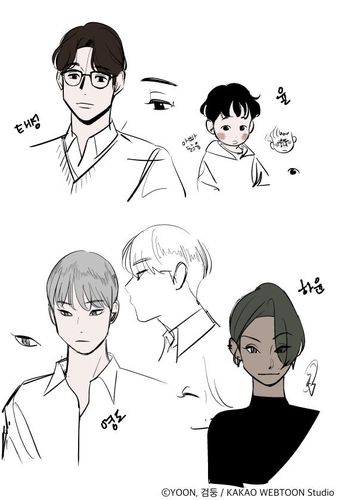 웹툰 '유부녀 킬러' 등장인물 캐릭터시트[작가 제공]