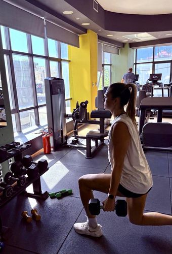 하체 보강 운동을 하는 레베카[레베카 제공. 재판매 및 DB 금지]