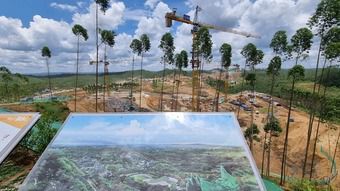 인도네시아 신수도의 대통령궁 건설 현장. /인도네시아 공동 취재단