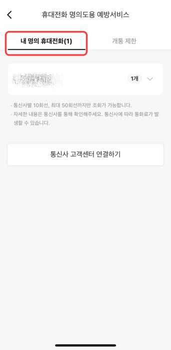 카카오뱅크 명의도용 예방 서비스. 출처=IT동아