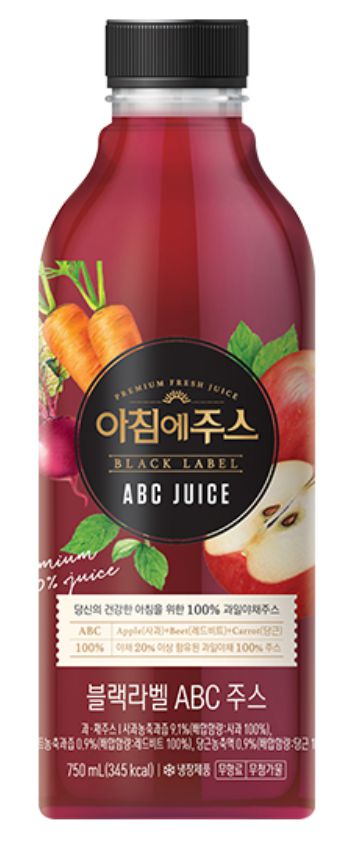 원재료가 국내산에서 미국산으로 바뀌는 ‘아침에주스 블랙라벨 ABC’. [사진 출처 = 서울우유]