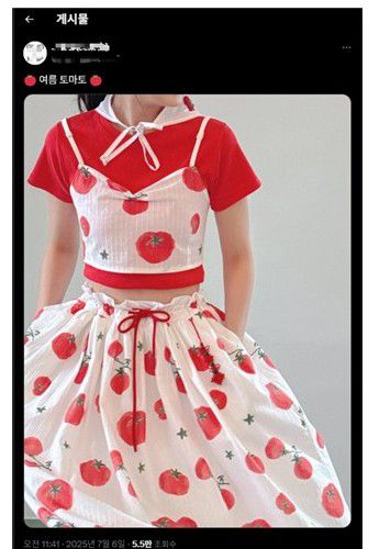 토마토 원피스[엑스 캡처. 재판매 및 DB 금지]