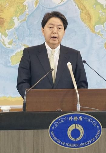 하야시 일본 외무상 [교도 연합뉴스 자료사진. 재판매 및 DB 금지]