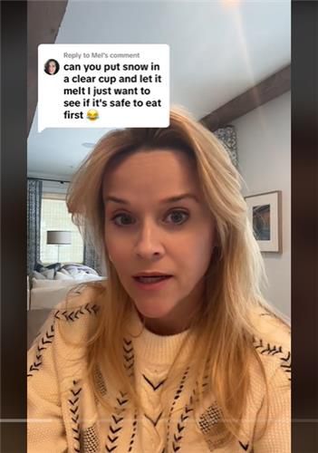 배우 리즈 위더스푼[리즈 위더스푼 틱톡 캡처. 재판매 및 DB 금지]